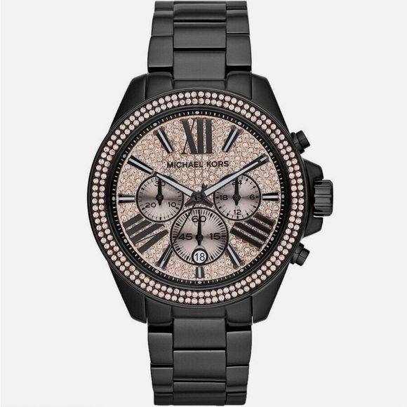 Michael Kors Accessories - Michael Kors Everest Black/Rose Gold Stainless-Steel Quartz Watch